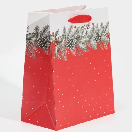 Laminated vertical "spruce branch", MS 18 x 23 x 10 cm, New Year-2
