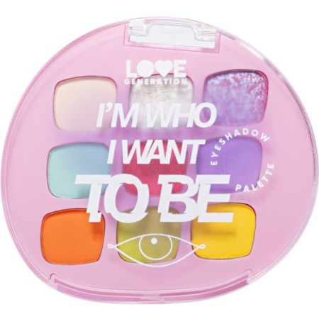 Palette Shadow Love Generation I’m I Want to be, tone 01, 9 shades, 7.2 g