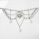 The necklace with pearls "Heart" openwork drops, white color in silver