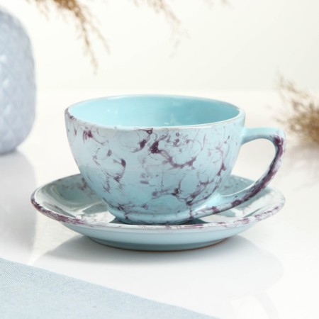 Tea couple "Elegant" 0.25l / 11x6.5cm + saucer 15cm, romance