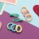 Caramel hair set (10 elastic bands 1.5 cm, 2 clamps 3 cm) fish, green