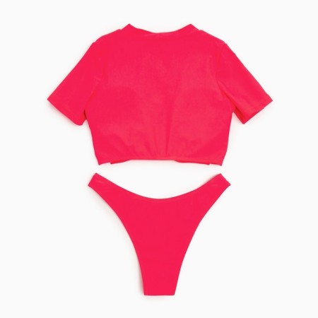 Separate Minaku swimsuit with a zipper, pink color, size 48-8