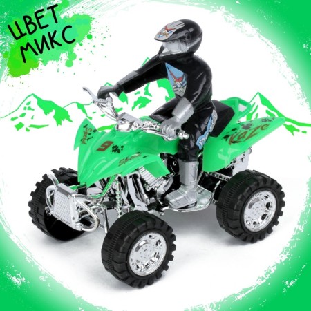 Inertial “Quadrik” motorcycle, with a racer, MIX color-3