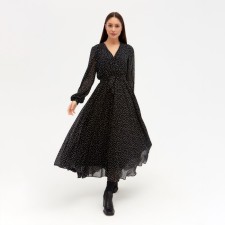 Women's dress with Mist Midi belt, size 46, black