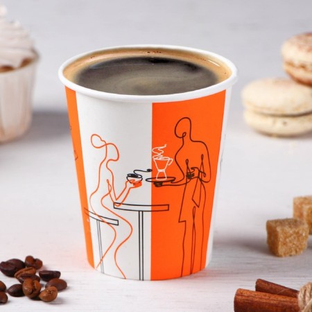 A glass of paper "meeting", 250 ml, d = 8 cm