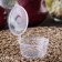 Plastic disposable sauce, 50 ml, with a non -proceeding lid, the color is transparent