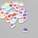 Beads for creativity plastic "Drawn Heart" White-color set 30 pcs 0.8x0.4 cm