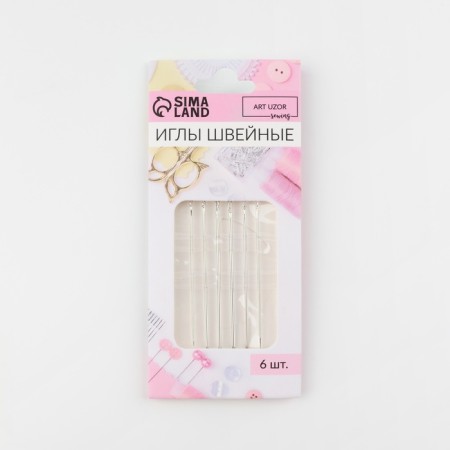 Sewing needles, d = 0.75/0.9/1.05 mm, 5/5.8/6.7 cm, auto -capable, 6 pcs-3