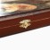 Backgammon "lion", wooden board 40 x 40 cm, with a field for playing checkers