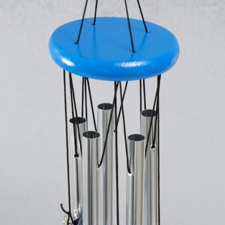 Wind music metal, plastic "Hearts from the evil eye" 5 tubes, eyes 60 cm-1