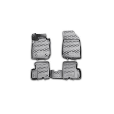 3D mats in the Renault Duster 2WD salon, 2011-2015, 4 pcs. (polyurethane)