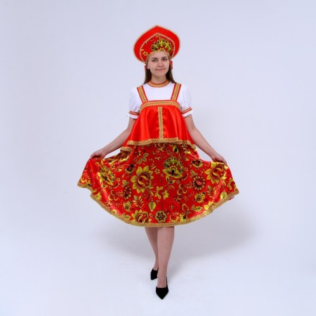 Russian suit female "red cooker with a departure coquet", p. 52-54, height 170 cm