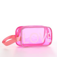 PVC cosmetic bag, 22*7.5*12, lightning department PL54, pink