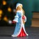New Year's figure "Snow Maiden in red mittens" 7x5x14cm