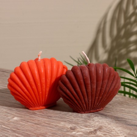 Candle "Small shell" 9x4x7.5 cm, soy wax mix-5