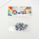 Busy glass, 10 mm, 12 pcs. silver