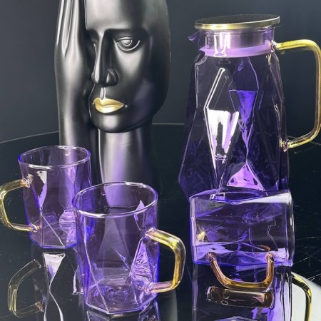 Drinking drink Lenardi, 6 glasses and a decanter 1.7 l