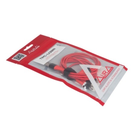 Aura TPC-U32R USB-Micro/USB C/Lighting, 12 V, 1.2 m long, red.-1