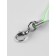 The basis for a keychain on a thread, with a carbine, 6 cm, green, silver, price for 1 piece