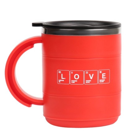 Thermal circle, 450 ml, Love campaign, retains heat 2 hours, red-1