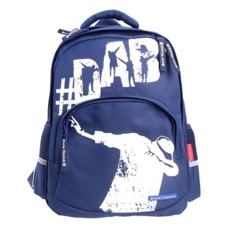 School backpack Bruno VisConti, 40 x 30 x 16 cm, ergonomic back, DAB, blue-2