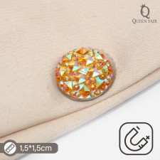 Magnet for a “Druz” scarf, color gold in silver