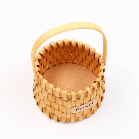 Wicker basket (sequoia), D16.5HN9.5/25.5 cm, 1 pc., Natural-5