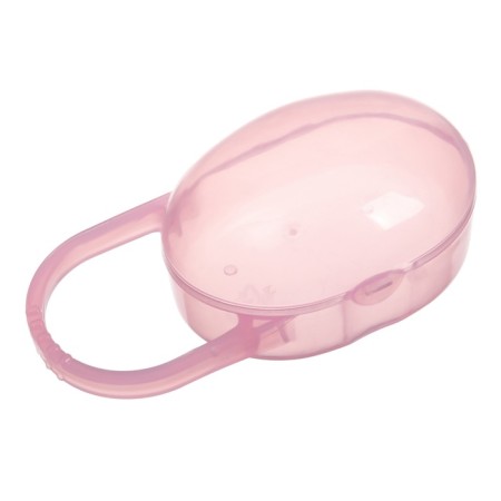 Nipple - orthodontic dummy with container, +3 months, pink color-10