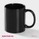 Ceramic share mug "Classic", 390 ml, black color