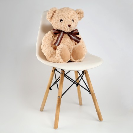 Soft toy "Bear", curly, 55 cm, beige color
