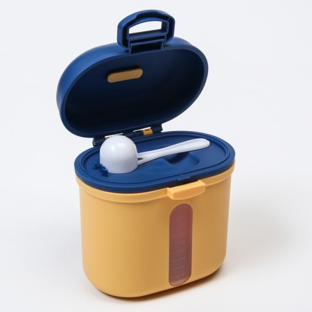 Container for storage of baby food "Crown", 360 gr., Yellow color-11