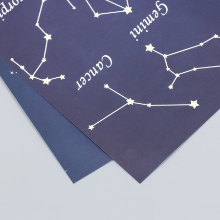 Scrapbooking paper bilateral "constellation" density 180 g 30.5x32 cm-4