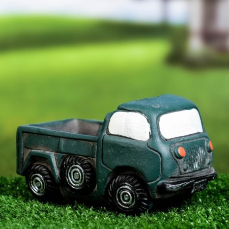 Pot "Truck Vill" Green, 13.5x8x7cm-1