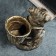 Steam for the little things "Pug with a basket on the back" 13x24x25 cm, bronze with gilding