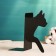 Holder-stand for the books "Cat", black, 1pc