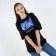 Kiss Me T -shirt Oversize Princess, black color
