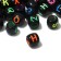 Acrylic bead “English letters” Black barrel, 0.9 × 0.8 × 0.8 cm, set 10 g, color mix