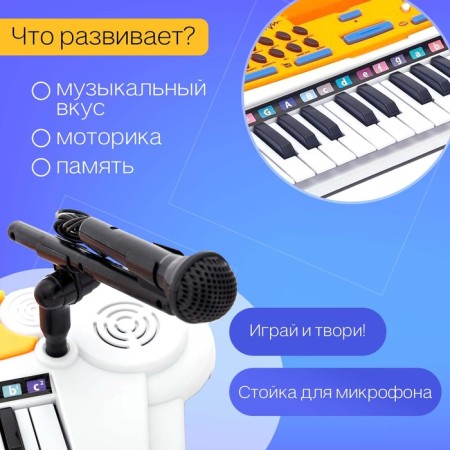 Synthesizer "Melody", 37 keys, with a microphone-3