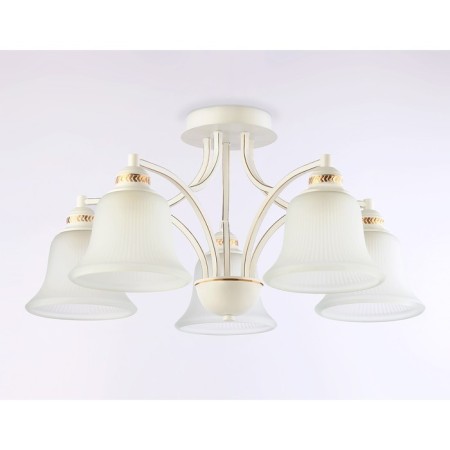 Ceiling chandelier Ambrella Light, Traditional, TR3050, 5HE27, white color, gold-4