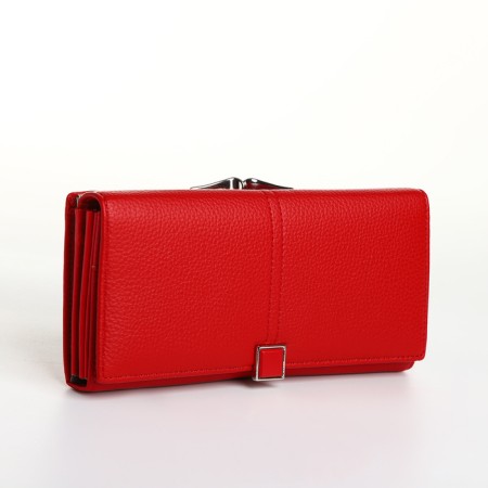 Women's wallet on magnet, red color