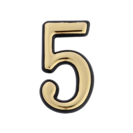 The door number "5" tundra, plastic, color gold, 1 pc.