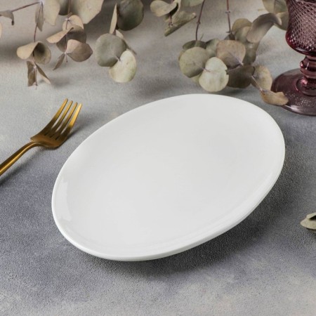 Oval porcelain oval porcelain olivia, 25.5 × 17 cm, white color-1
