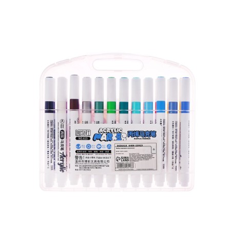 Acrylic markers set 24 colors, a round tip, for any surface-10
