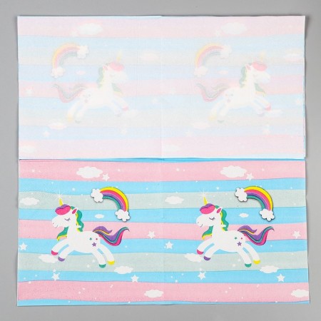 Paper Napkin "Rainbow Unicorn", in a set of 20 pcs.-2