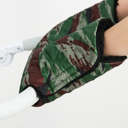 Club on the handle of the stroller, quilted, camouflage color-1