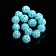 Busina "Shambhala" 10 mm (set 15 pcs.), Blue color