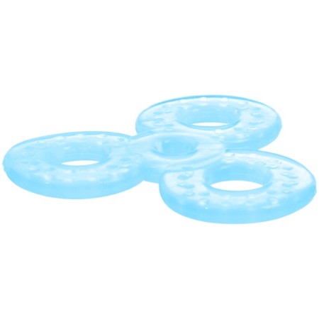 A set of silicone teeters "My Bunny", with a rattle, 3 pcs, in the case, Kroshka I-14