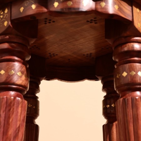 Coffee table 38x38x38 cm, tree shisham-4