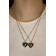 Kulons "Demetrons" Trust Me, black color in silver-gold, 47 cm