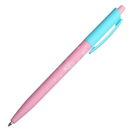 Handle Automatic BrunovisConti HappyClick Brunovisconti Animals. Unicorns ”, node 0.5 mm, blue ink, matte case Soft Touch-1